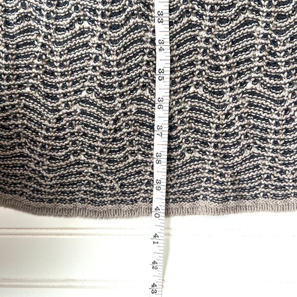 Nic + Zoe Knit Sweater Women Medium Blue Gray Vest Layer Lagenlook Academia - Picture 7 of 8